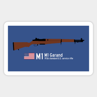 M1 Garand 1936 standard U.S. service rifle historical U.S. weapon white Magnet